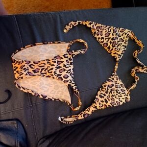 Beaded Animal Print Bikini